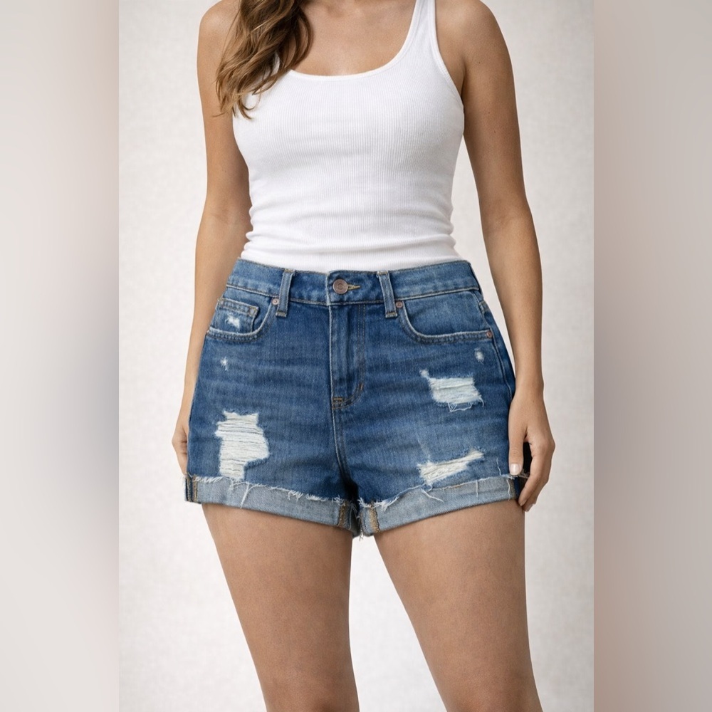 Joe’s Jeans High Rise Distressed Jean Shorts
